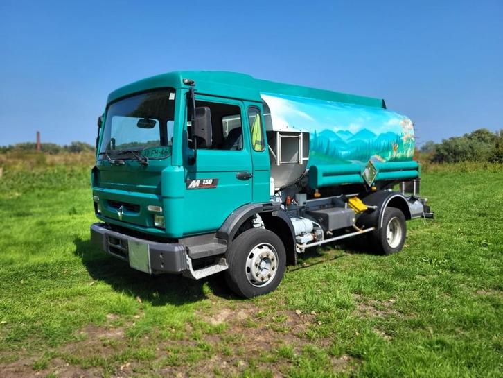 vrachtwagen, Auto's, Vrachtwagens, Particulier, Renault, Diesel, Euro 1, Handgeschakeld, Groen, Grijs, Achterwielaandrijving, Ophalen
