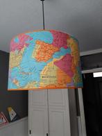 Wereldkaart Hanglamp - Zo Goed Als Nieuw!, Wereldkaart, Ophalen of Verzenden, Zo goed als nieuw, Stof