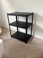 Moderne zwart metalen stellingkast met 3 planken, Ophalen, Zo goed als nieuw