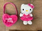 2 nieuwe Hello Kitty knuffel en pluche tasje roze, Ophalen, Nieuw, Poes