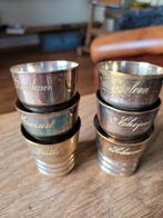 Oude zilveren bekertjes shotglaasjes napoleon componisten, Ophalen of Verzenden