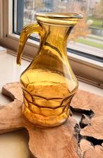 Vintage Bormioli Rocco amberkleurige Karaf, Gebruikt, Geel, Ophalen of Verzenden, Glas