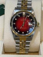 Rolex datejust 36mm yellow gold /steel rare red diamond doal, Rolex, Polshorloge, Overige materialen, Ophalen of Verzenden
