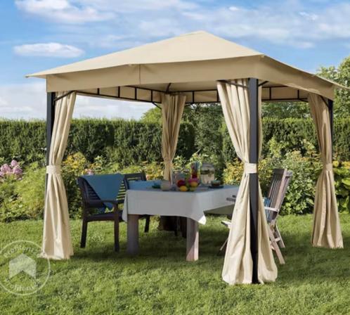 Party / paviljoentent 3x3 m compl met doek roomwit (zgan), Tuin en Terras, Partytenten, Gebruikt, Paviljoen, 2 meter of meer, Minder dan 5 meter