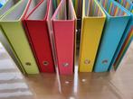 Ringbanden met 2 ringen 10 mappen in 5 vrolijke kleuren, Ophalen, Zo goed als nieuw