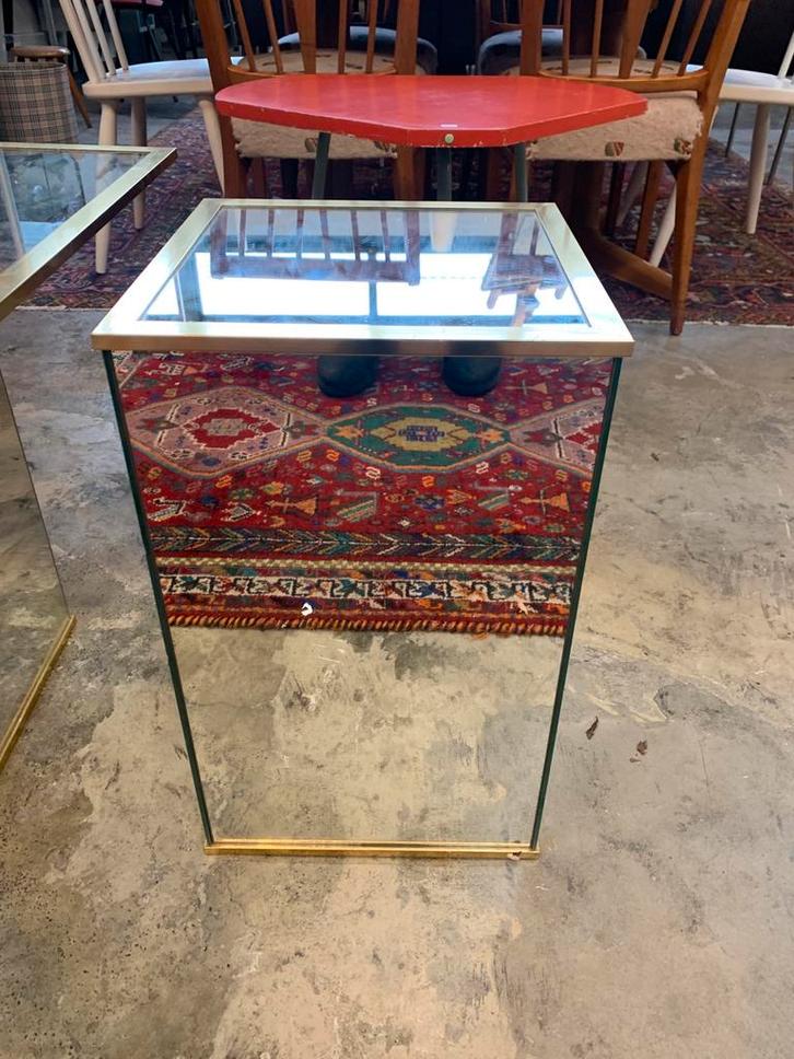 Zuil pilaar Hollywood Regency glazen spiegel Pilaar., Huis en Inrichting, Woonaccessoires | Zuilen en Pilaren, Zo goed als nieuw