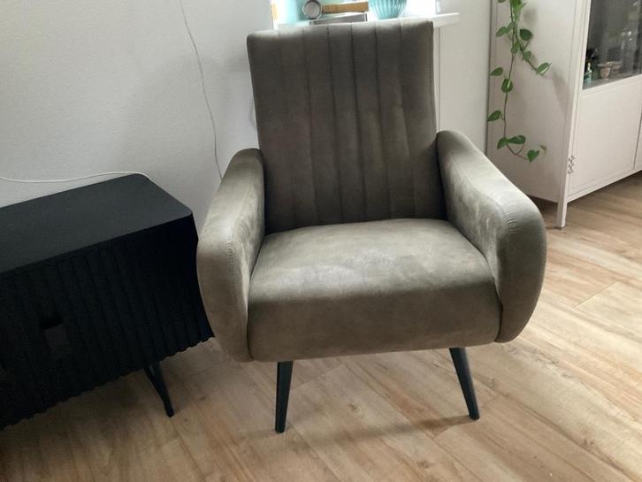 Fauteuil groen, Huis en Inrichting, Fauteuils, Zo goed als nieuw, Overige materialen, 50 tot 75 cm, Minder dan 75 cm, Ophalen