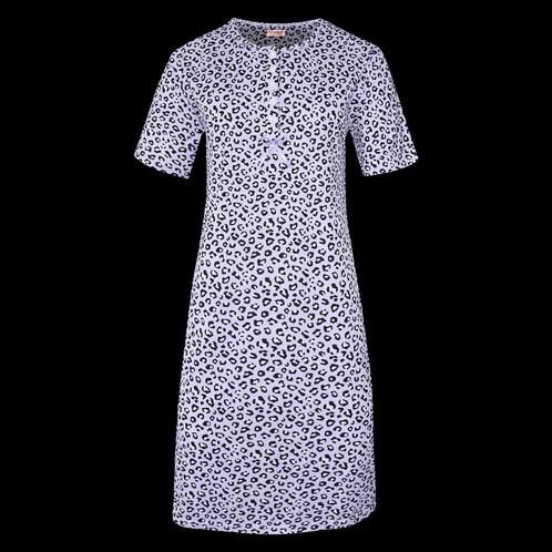 Fine Woman Dames Nachthemd k.m. 6529 100cm maat L, Kleding | Dames, Ondergoed en Lingerie, Nachtkleding, Paars, Ophalen of Verzenden