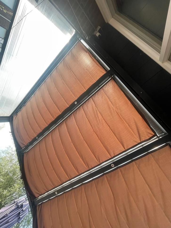 Zonwering voor terrasoverkapping - Gebruikt, Tuin en Terras, Zonneschermen, Gebruikt, Overige typen, 150 tot 300 cm, 450 cm of meer