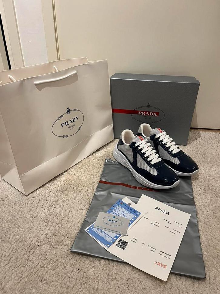 Prada Cup Dark Blue (39/40/41/42 IN STOCK), Kleding | Heren, Schoenen, Nieuw, Sneakers of Gympen, Blauw, Ophalen of Verzenden