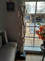 Mooie staande houten vloerlamp, Huis en Inrichting, Woonaccessoires | Zuilen en Pilaren, Ophalen, Zo goed als nieuw
