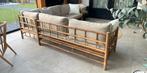 Loungebank bamboe loungeset bamboo, Tuin en Terras, Tuinsets en Loungesets, Ophalen, Overige materialen, 6 zitplaatsen, Zo goed als nieuw