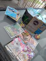 Pokémon Kaarten Set met Tin, Munt en Pin, Ophalen of Verzenden, Gebruikt, Meerdere kaarten, Foil