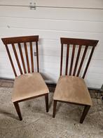 2 mooie stoelen met velours bekleding In nieuwstaat, Ophalen, Hout, Twee, Overige kleuren