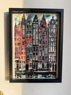 Kunst art painting schilderij modernart Amsterdam grachten, Antiek en Kunst, Ophalen of Verzenden