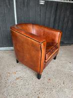 Schapenleren fauteuil, Huis en Inrichting, Fauteuils, Ophalen, Gebruikt, 50 tot 75 cm, Leer
