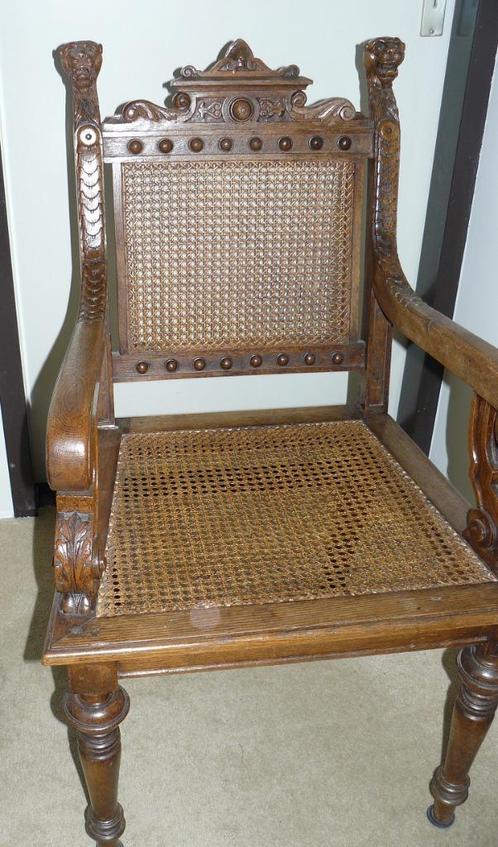 Antieke leunstoel, Antiek en Kunst, Antiek | Meubels | Stoelen en Banken, Ophalen