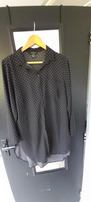 Blouse zwart wit maat 44