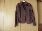Bruin blauw katoenen gestreepte blouse ONLY mt M prima staat, Maat 38/40 (M), Only, Bruin, Ophalen of Verzenden