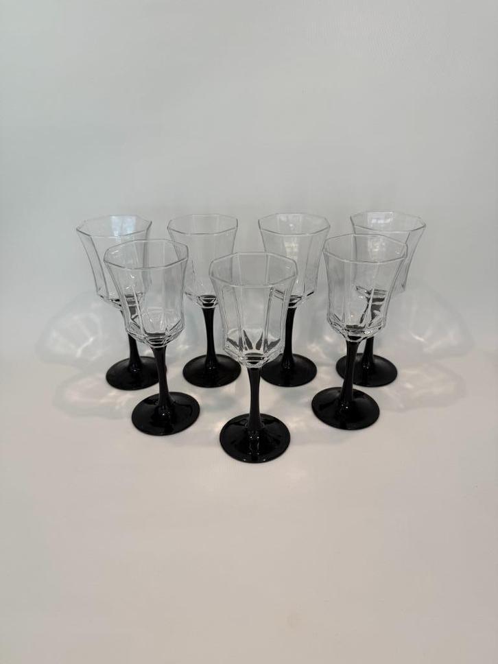 7x Vintage Luminarc France Octime wijnglazen, Antiek en Kunst, Antiek | Glas en Kristal, Ophalen of Verzenden