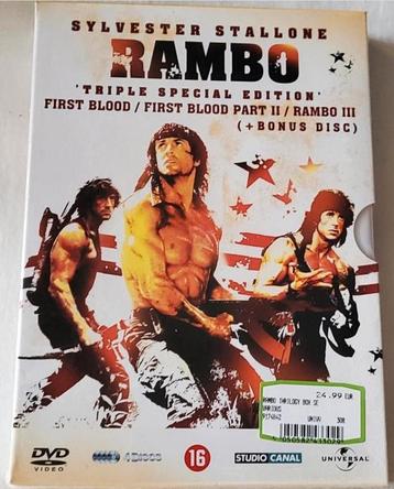 Stallone Rambo 1,2 & 3 Triple Special Edition Sealed Dvd's beschikbaar voor biedingen