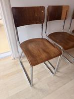 Vintage schoolstoelen, Huis en Inrichting, Stoelen, Ophalen, Gebruikt, Metaal, Vintage schoolstoelen
