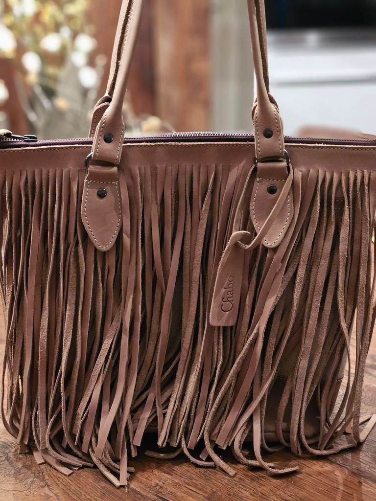 Chabo damestas met franjes, Sieraden, Tassen en Uiterlijk, Tassen | Damestassen, Ophalen of Verzenden, Zo goed als nieuw, Handtas