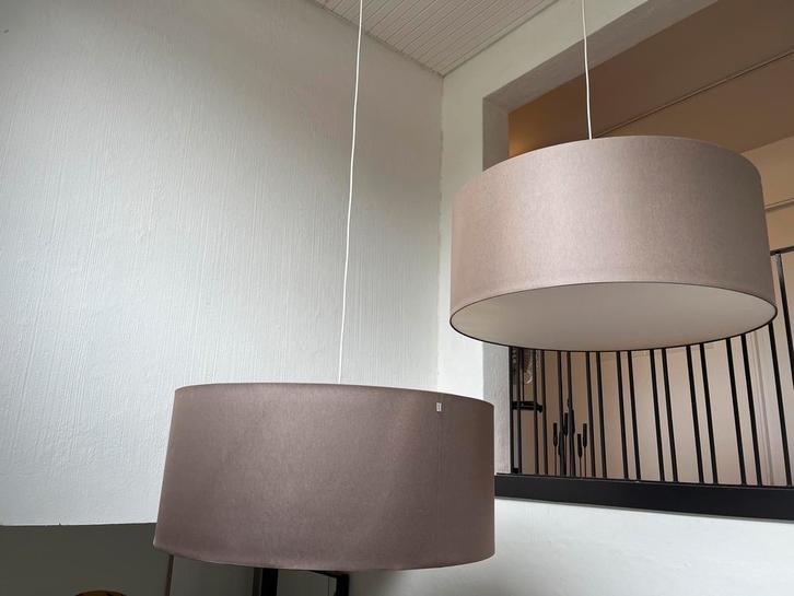 2x Piet Boon Hanglamp Bruin Ø90cm, Huis en Inrichting, Lampen | Hanglampen, Gebruikt, Minder dan 50 cm, Stof, Ophalen of Verzenden