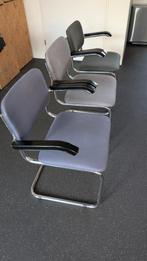 Drie buisstoelen eetkamerstoelen, Huis en Inrichting, Ophalen, Gebruikt, Drie, Vintage