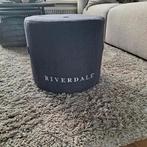 Riverdale poef gebruikt, antraciet, Huis en Inrichting, Banken | Voetenbanken en Poefen, Ophalen, Minder dan 50 cm, Gebruikt, Rond