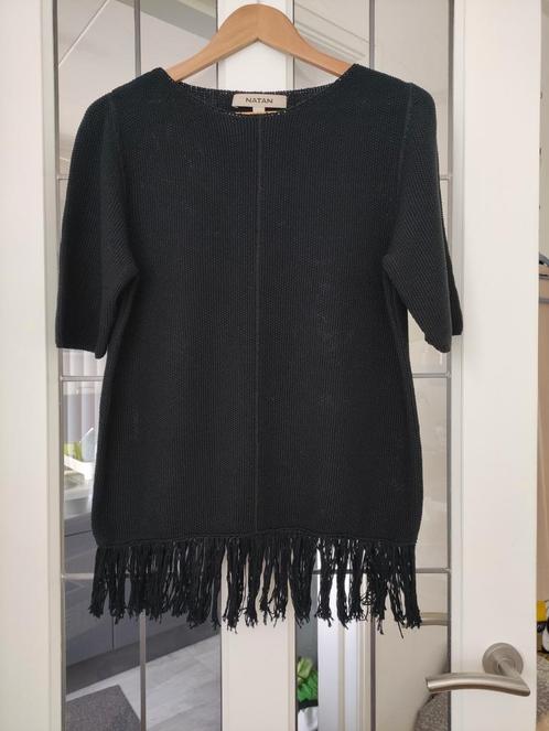 Natan Trui met Franjes - Maat M, Kleding | Dames, Truien en Vesten, Zo goed als nieuw, Maat 38/40 (M), Zwart, Ophalen of Verzenden