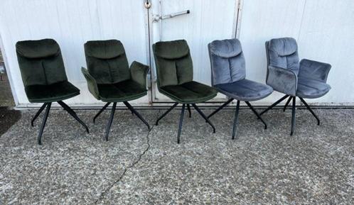 5 Luxe Rota stoelen Towe living draaibaar velvet eetkamer, Huis en Inrichting, Stoelen, Nieuw, Vijf, Zes of meer stoelen, Metaal