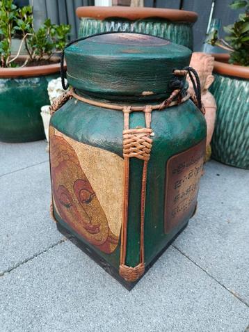 Decoratieve Thaise rijst bewaar pot/Rijstpot  beschikbaar voor biedingen