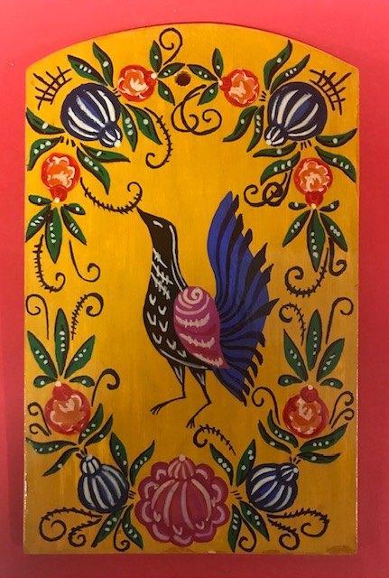 Snijplank, handbeschilderd, vintage, Antiek en Kunst, Curiosa en Brocante, Ophalen of Verzenden