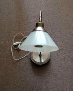 Tafellamp 50cm Kroby,chroom met melkglazen kap, werkt, Huis en Inrichting, Lampen | Tafellampen, Ophalen of Verzenden, Zo goed als nieuw