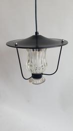 Vintage hanglamp glas kristal in metalen houder. S41, Tweedehands verkoop, Tweedehands verkoop, Gebruikt, Ophalen of Verzenden