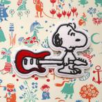 Snoopy met gitaar Opstrijkplaatje patch badge applicatie, Nieuw, Overige applicaties, Verzenden