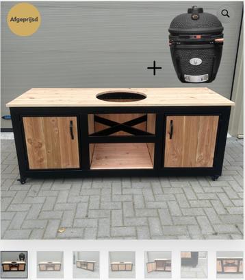 Buitenkeuken stalen frame met Kamado | Zomerdeal beschikbaar voor biedingen