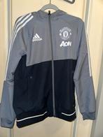 Adidas sportjack, maat 164 met capuchon, Blauw, Overige maten, Ophalen of Verzenden, Zo goed als nieuw