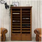 Oude mooie dubbele roldeurkast Kast Archiefkast, Ophalen, Gebruikt, Vintage Officestijl, 50 tot 100 cm