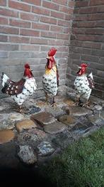 Haan en Hen / metaal / kippen / NIEUW, Dierenbeeld, Nieuw, Metaal, Info@huisentuindecoratiemarie.nl