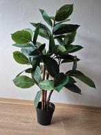 Kunstplant Ficus Elastica/ Rubberplant 85cm donker blad, Ophalen of Verzenden, Zo goed als nieuw