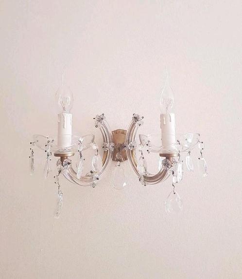 Prachtige brocante wandlamp, Huis en Inrichting, Lampen | Wandlampen, Ophalen of Verzenden