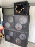 4x dubbel 15” speakerkist leeg + 1x 18” kist leeg, Gebruikt, Subwoofer, 120 watt of meer, Ophalen