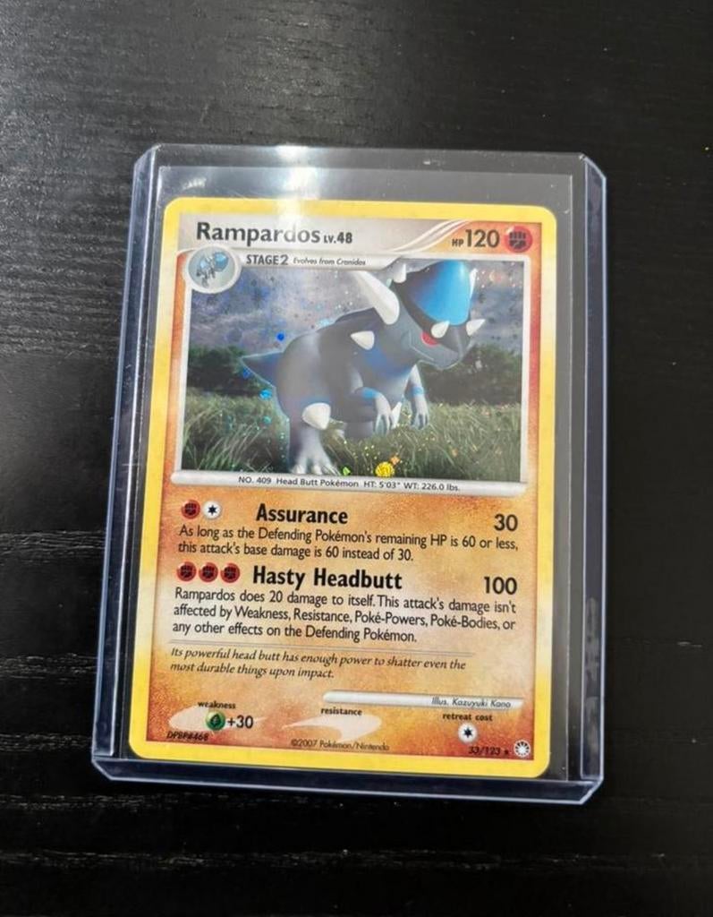 Pokémon Kaarten Rampardos Holo 33/123 Mysterious Treasures, Ophalen of Verzenden, Zo goed als nieuw, Meerdere kaarten