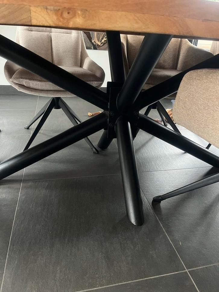 Ovale mangohouten eettafel 240x120 cm, Huis en Inrichting, Tafels | Eettafels, Zo goed als nieuw, 100 tot 150 cm, 200 cm of meer