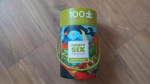 Puzzel 100 stukjes dino’s, Kinderen en Baby's, Speelgoed | Kinderpuzzels, Gebruikt, 4 tot 6 jaar, Meer dan 50 stukjes, Ophalen of Verzenden