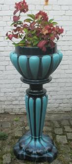 art deco Clement Massier bloemenstaander op voet, Ophalen