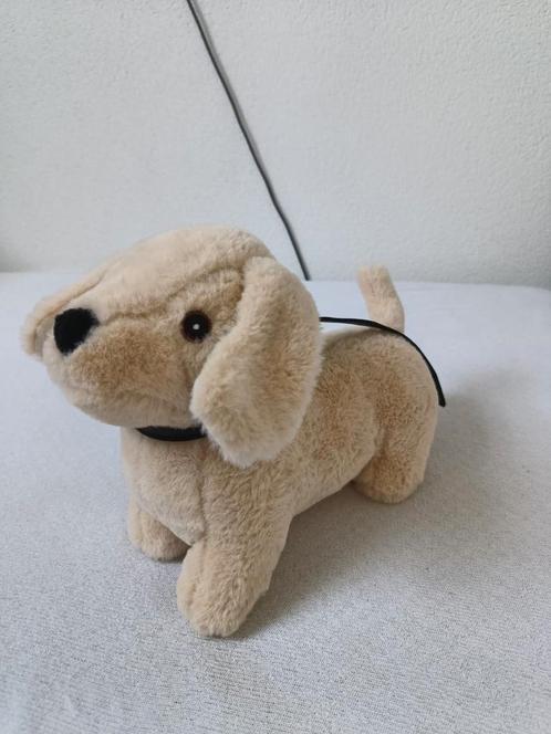Hondenknuffel met halsband rond 25 cm, Kinderen en Baby's, Speelgoed | Knuffels en Pluche, Zo goed als nieuw, Hond, Ophalen
