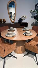 OUTLET - Mangohout Tafel Lichtbruin (120cm) - OP=OP!, Ophalen, Nieuw